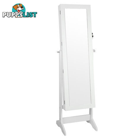 Jewellery Cabinet w/ Mirror White