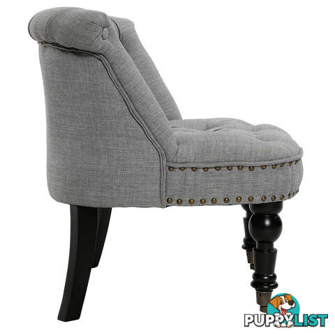 Lorraine Chair French Provincial Linen Fabric Sofa Ash Grey