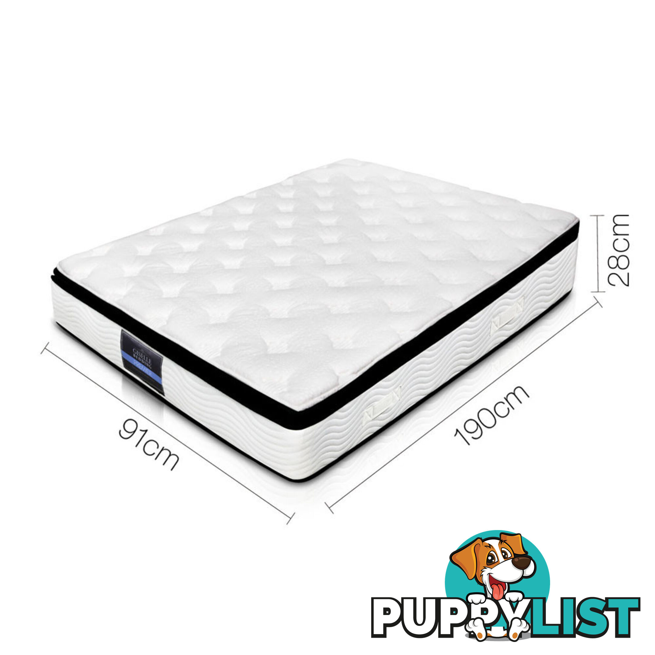 Latex Pillow Top Pocket Spring Mattress Single