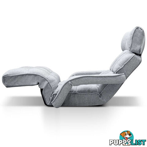 Single Size Lounge Chair with Arms - Charcoal