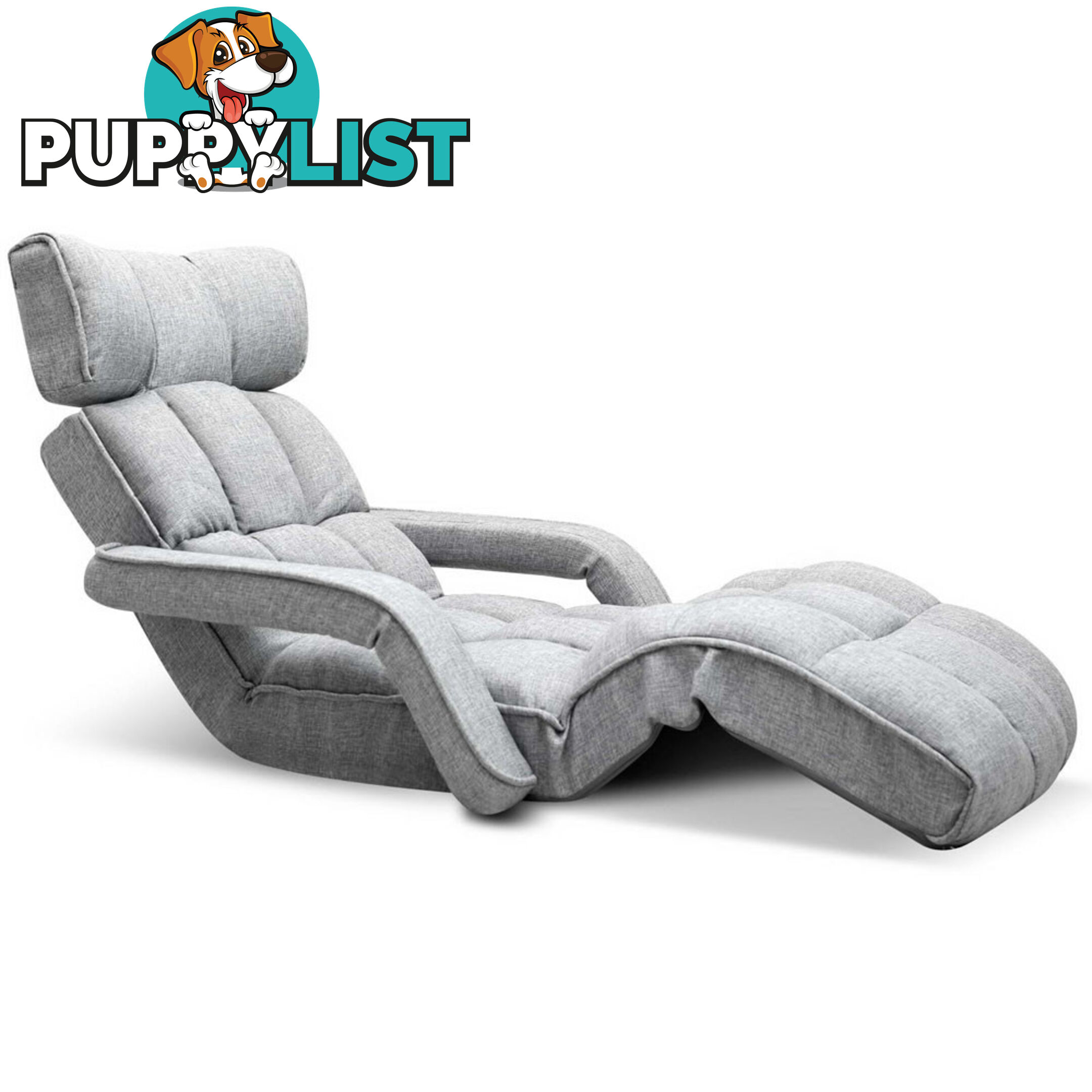 Single Size Lounge Chair with Arms - Charcoal