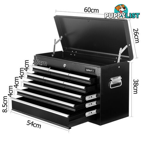 9 Drawers Tool Box Chest Black