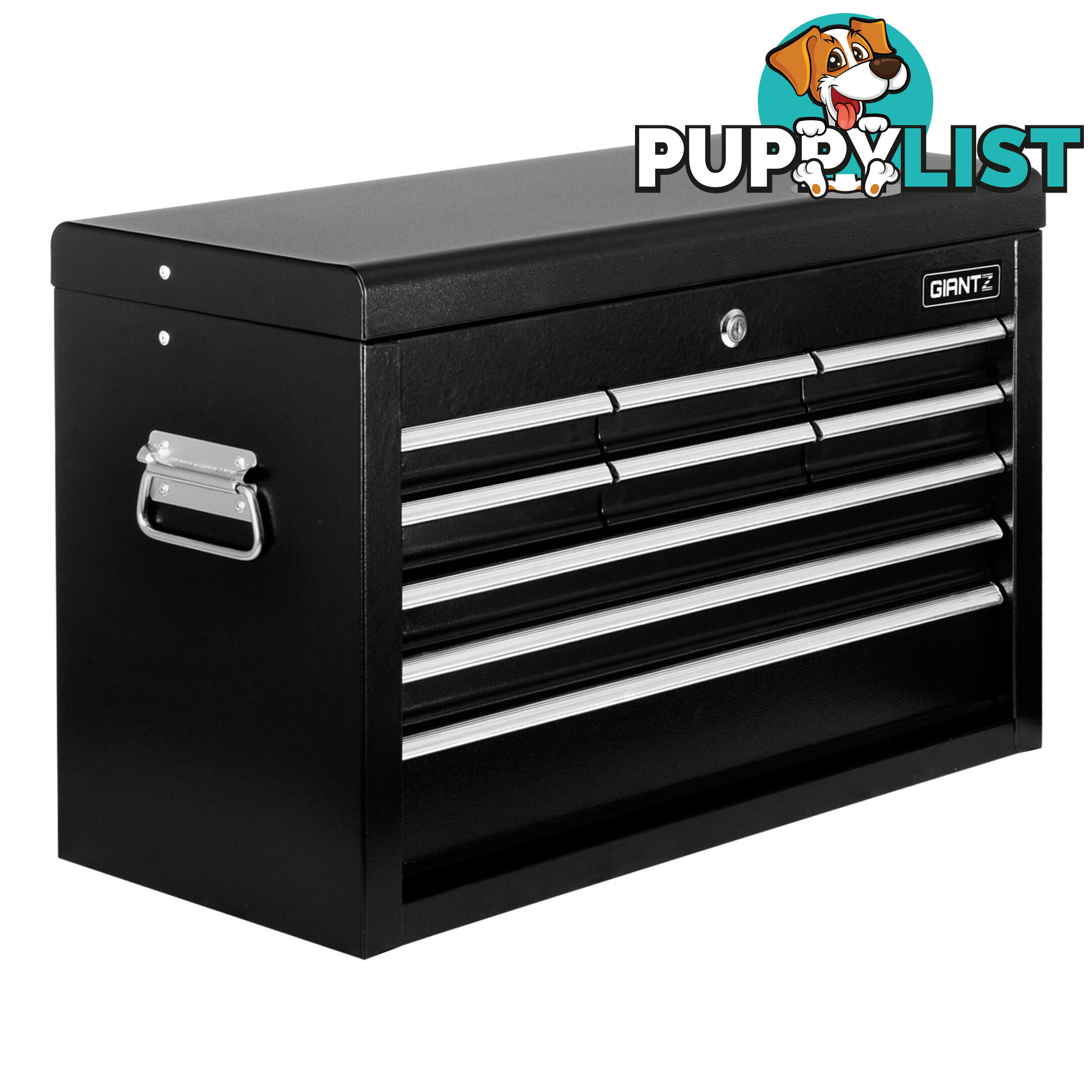 9 Drawers Tool Box Chest Black