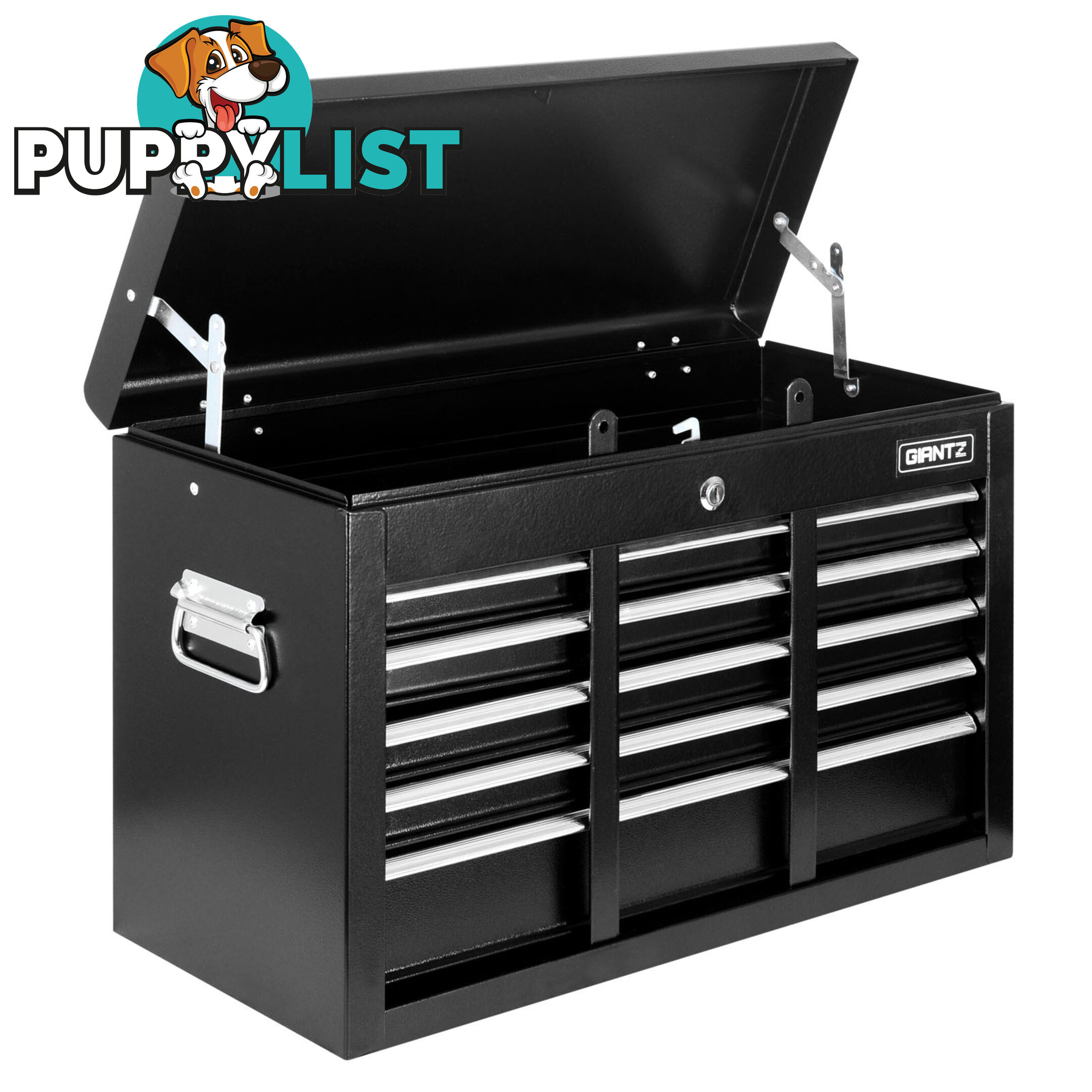 9 Drawers Tool Box Chest Black