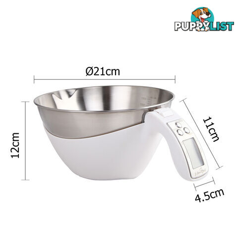 LCD Display Electronic Kitchen Scale Food Measuring Bowl