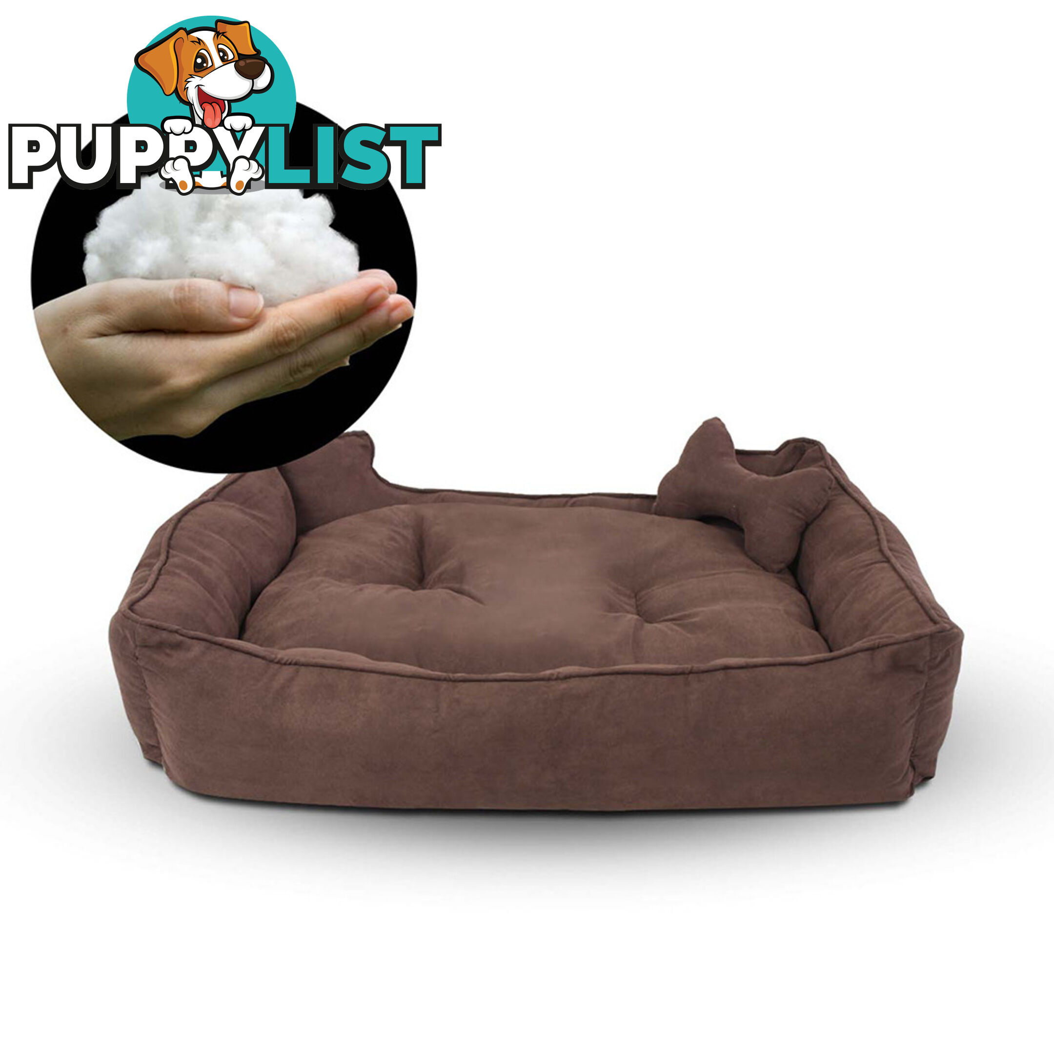 Faux Suede Washable Dog Bed - Extra Large