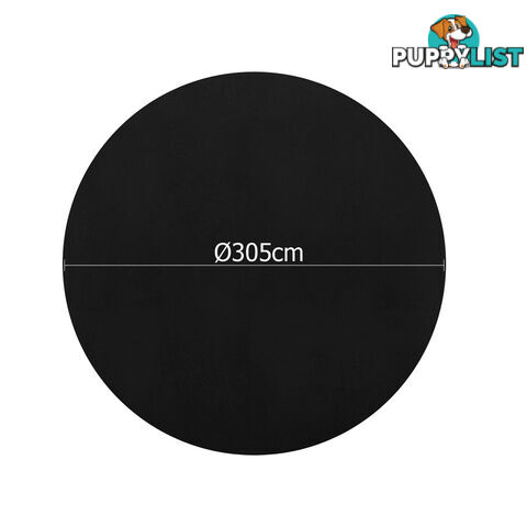 4 Pcs Wedding Table Cloth Round 305cm Black