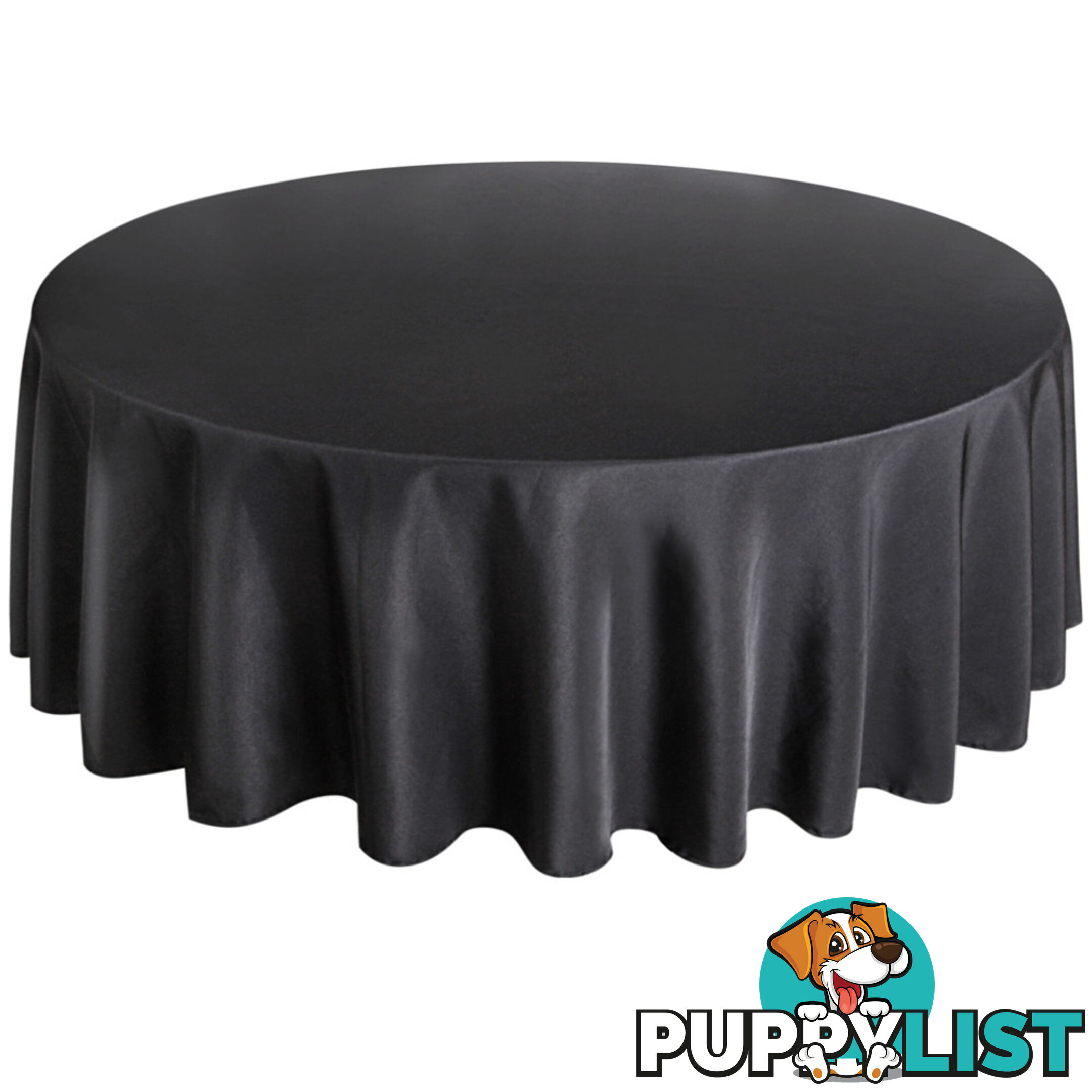 4 Pcs Wedding Table Cloth Round 305cm Black