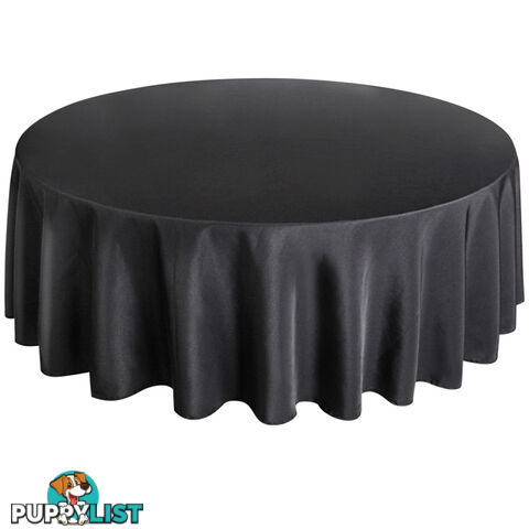 4 Pcs Wedding Table Cloth Round 305cm Black