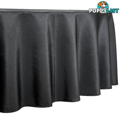 4 Pcs Wedding Table Cloth Round 305cm Black