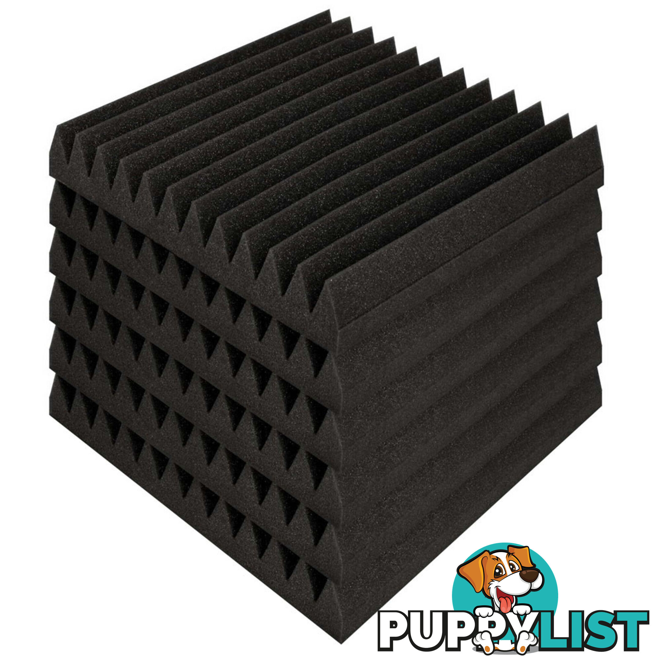 Set of 20 Studio Wedge Acoustic Foam Charcoal 30 x 30cm