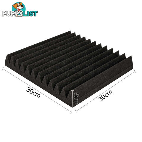 Set of 20 Studio Wedge Acoustic Foam Charcoal 30 x 30cm