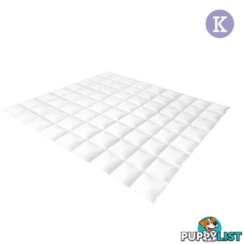 Duck Feather Down Quilt King White