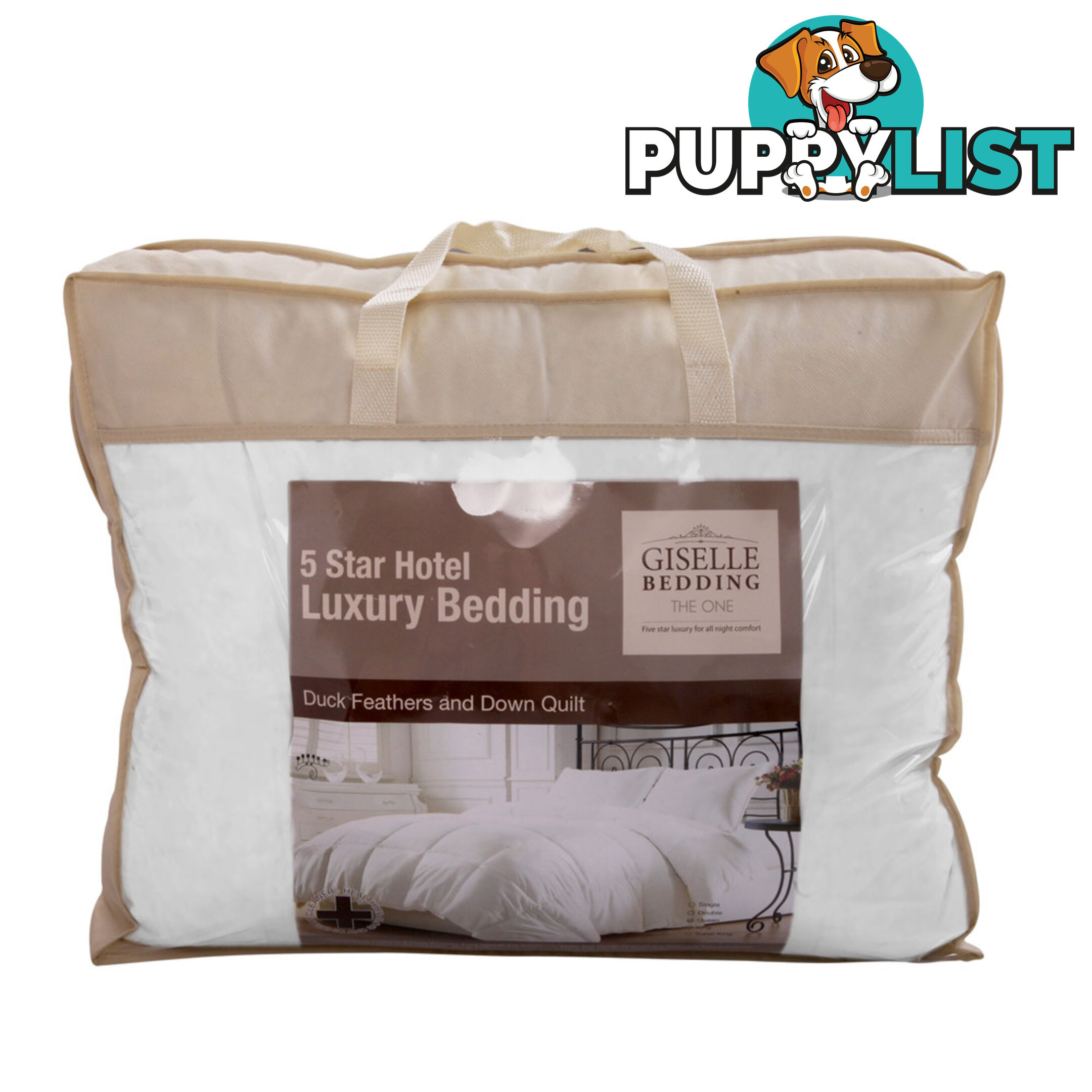 Duck Feather Down Quilt King White