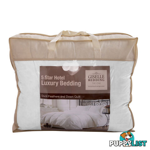 Duck Feather Down Quilt King White