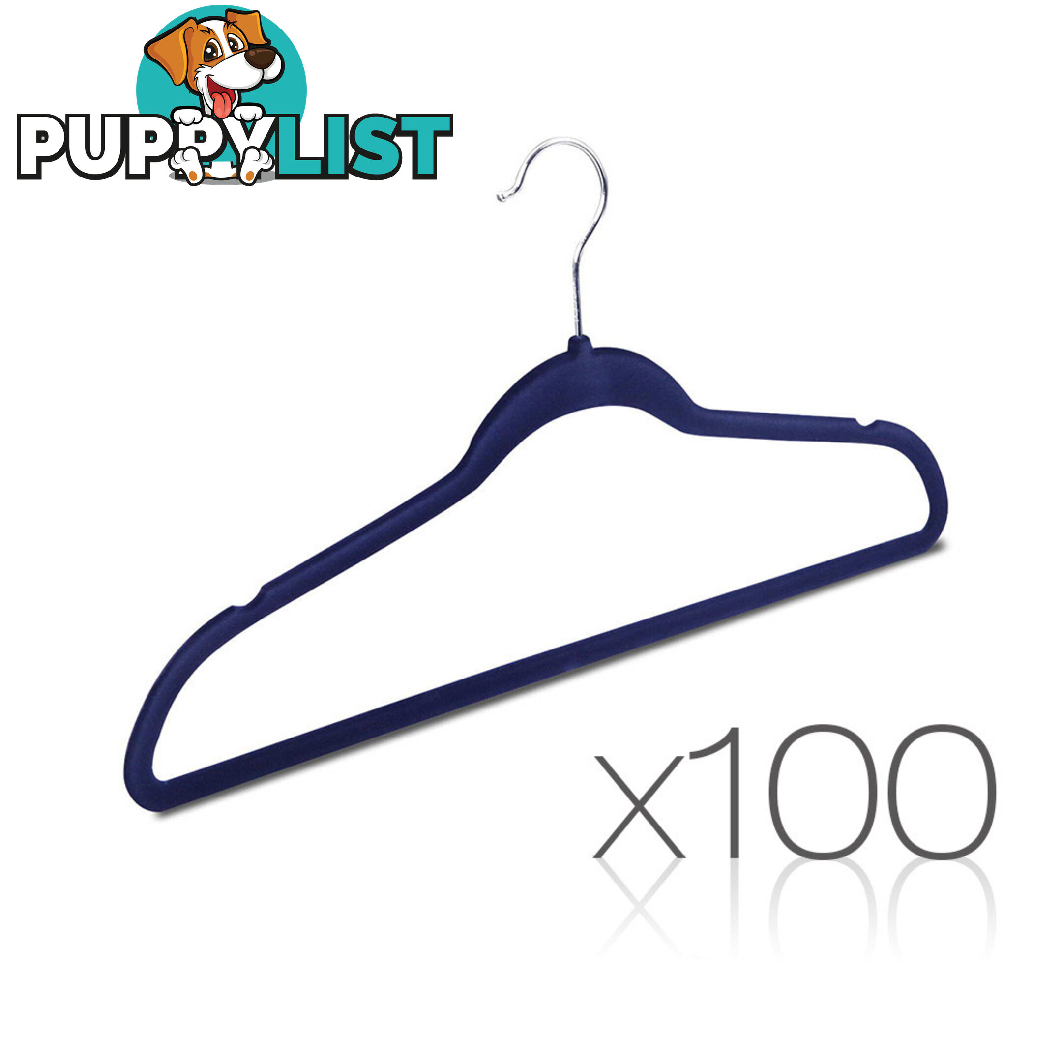 Set of 100 Velvet Coat Hangers