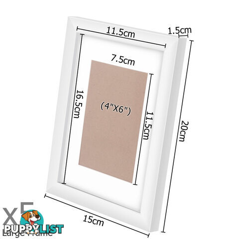 26 pcs Photo Frames Set Wall White