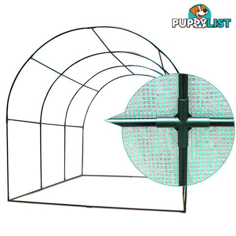 Greenhouse with Green PE Cover - 3M x 2M