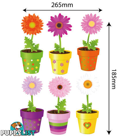 Medium Size Flower Pot Wall Stickers - Totally Movable