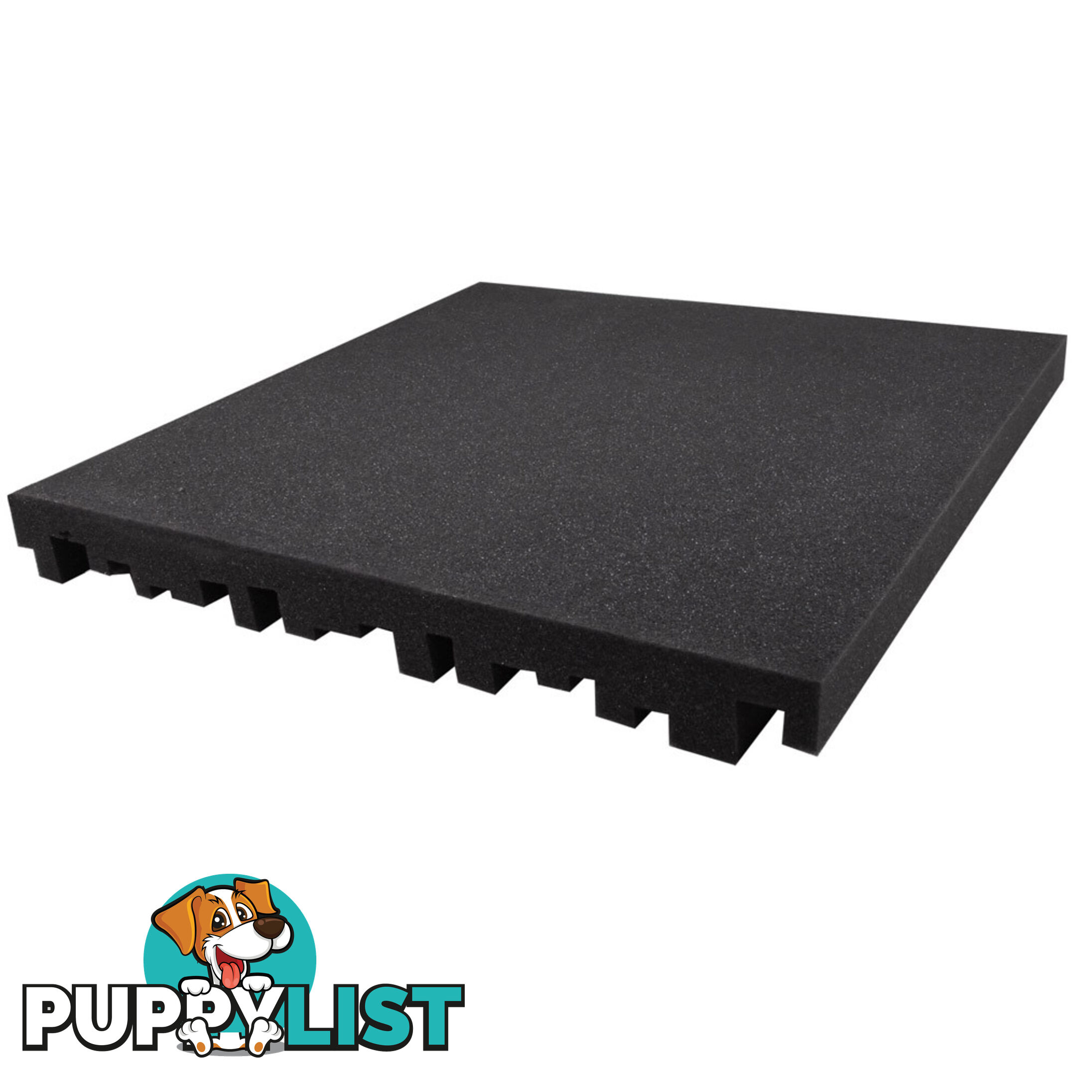 Set of 10 Studio Acoustic Foam Tile Wedge Black 50 x 50 x 5cm