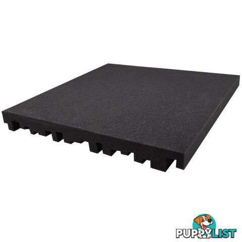 Set of 10 Studio Acoustic Foam Tile Wedge Black 50 x 50 x 5cm