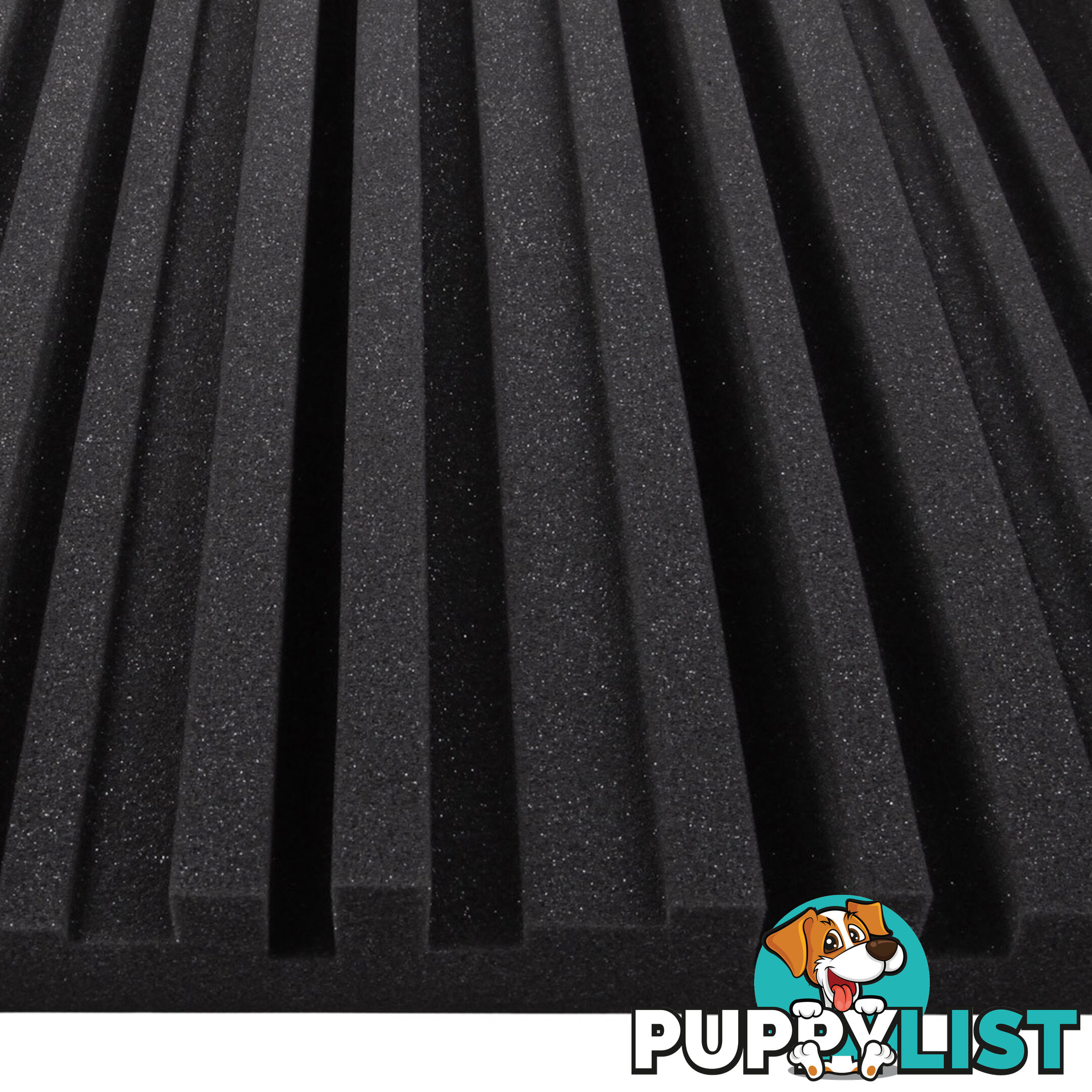 Set of 10 Studio Acoustic Foam Tile Wedge Black 50 x 50 x 5cm