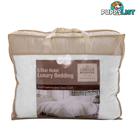 Duck Feather Down Quilt Super King White