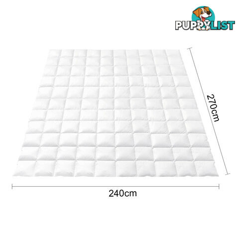 Duck Feather Down Quilt Super King White