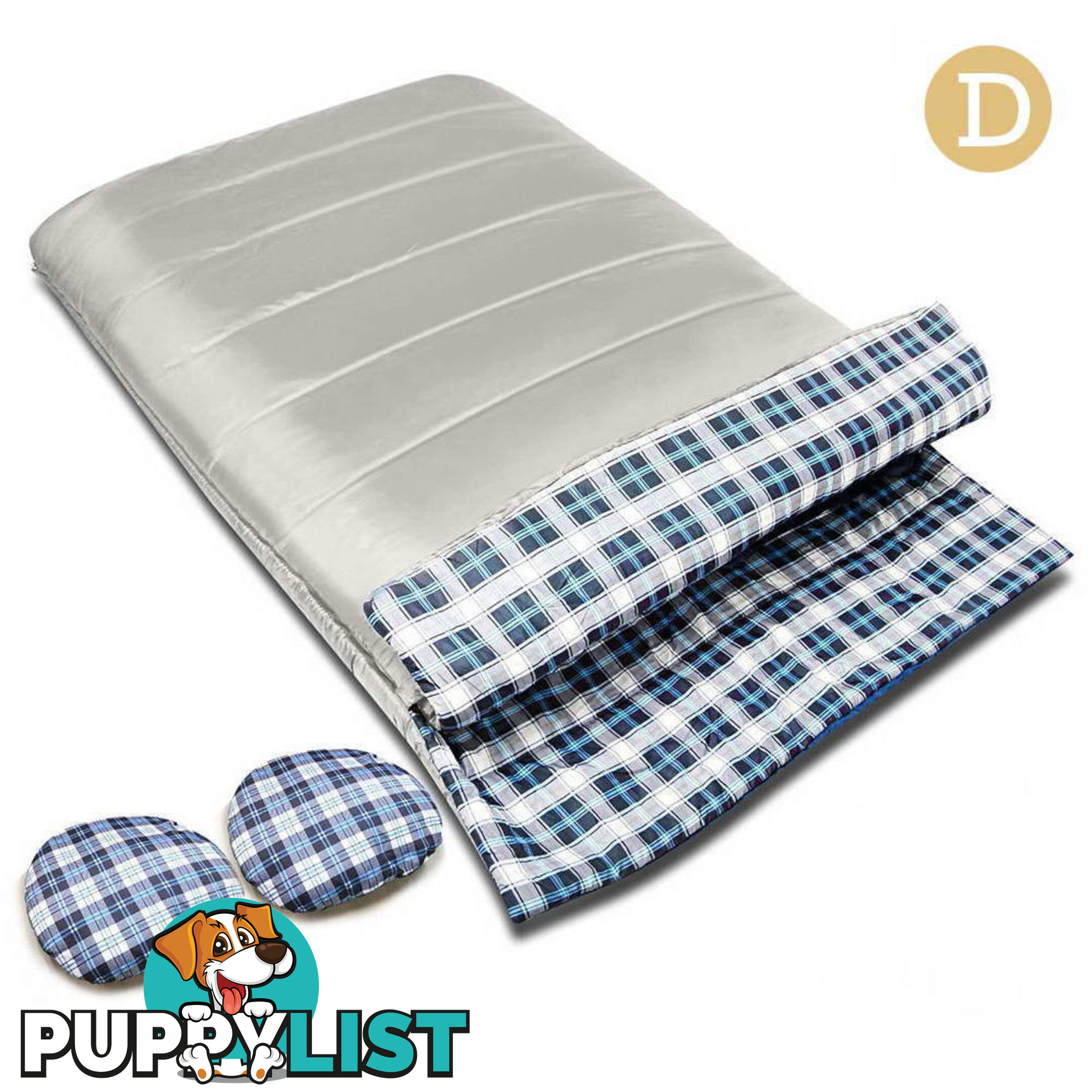 Double Envelope Sleeping Bag - Cream