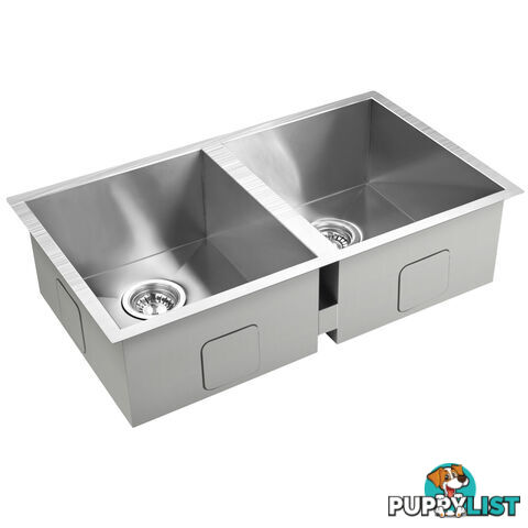 Stainless Steel Kitchen/Laundry Sink w/ Strainer Waste 865x440mm