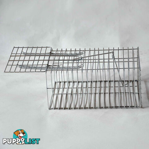 Set of 4 Humane Animal Trap Cage 29 x 15 x 15cm Silver