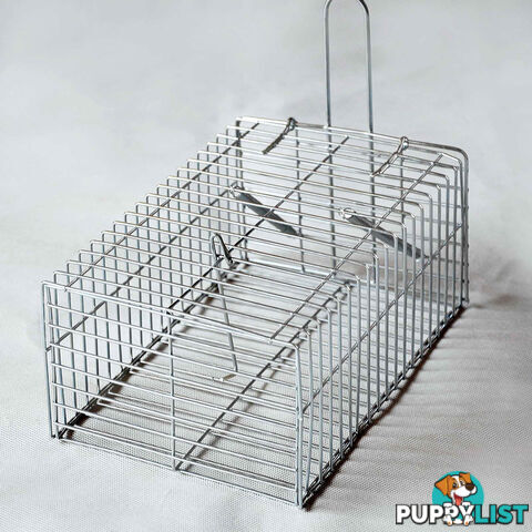 Set of 4 Humane Animal Trap Cage 29 x 15 x 15cm Silver