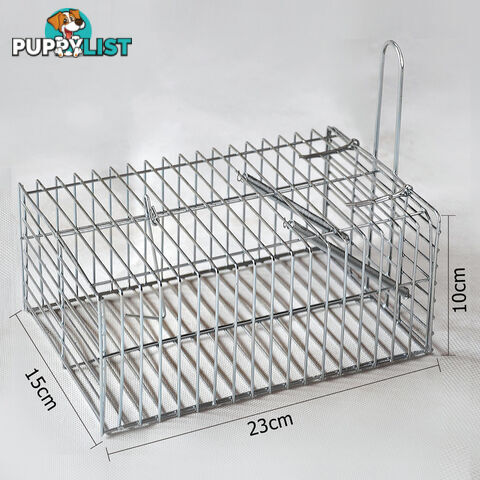 Set of 4 Humane Animal Trap Cage 29 x 15 x 15cm Silver