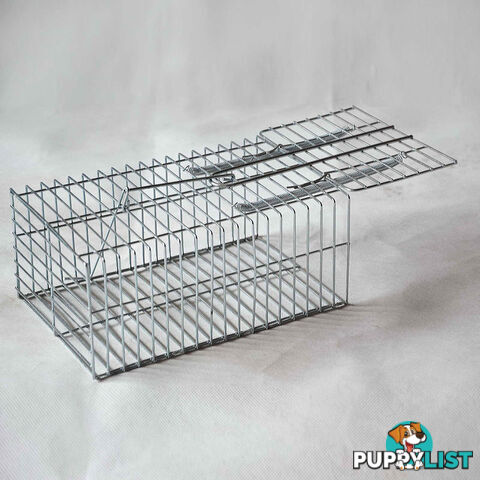 Set of 4 Humane Animal Trap Cage 29 x 15 x 15cm Silver