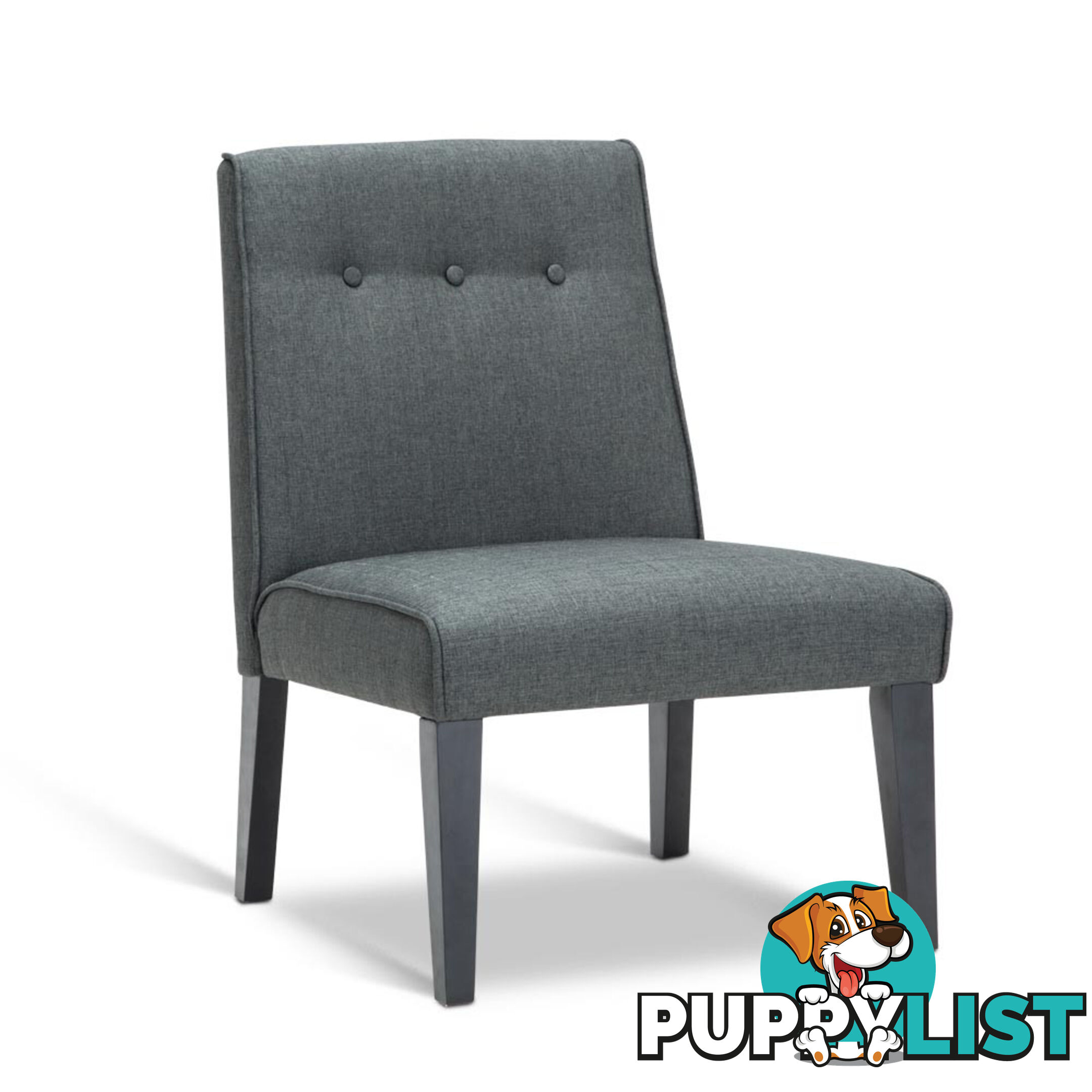 Fabric Dining Lounge Chair - Grey