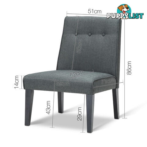 Fabric Dining Lounge Chair - Grey