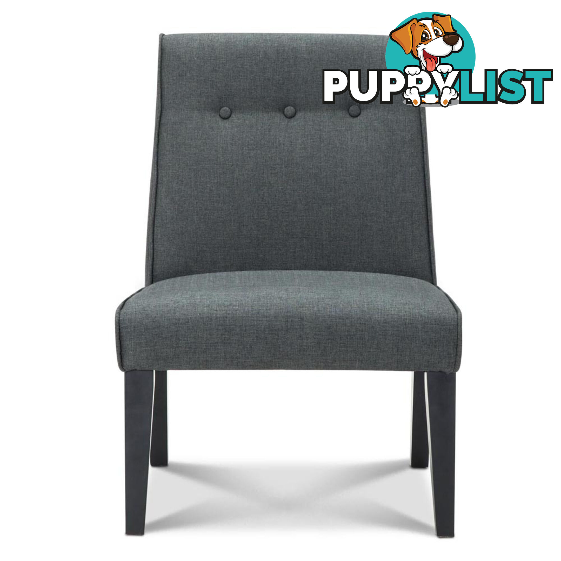 Fabric Dining Lounge Chair - Grey