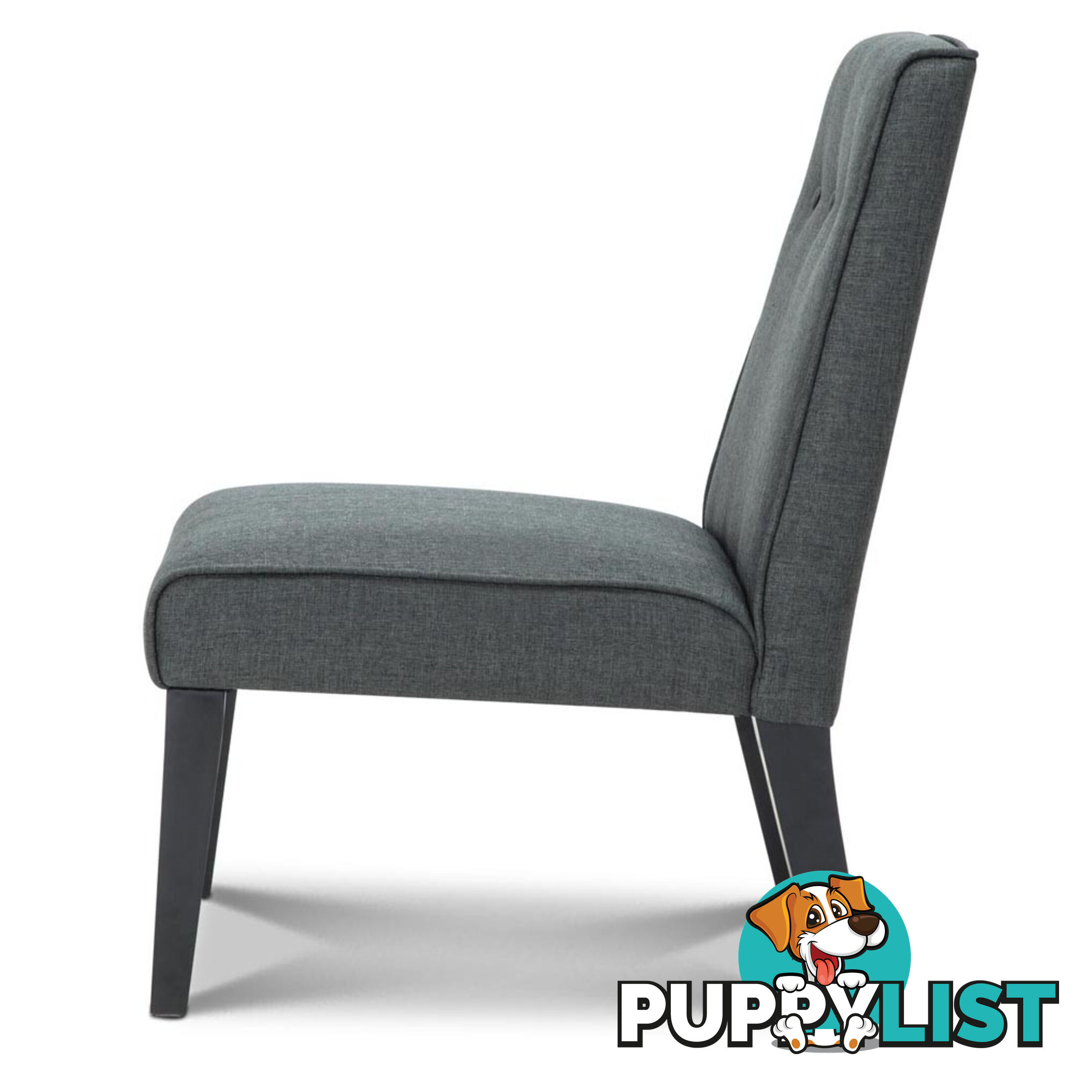 Fabric Dining Lounge Chair - Grey