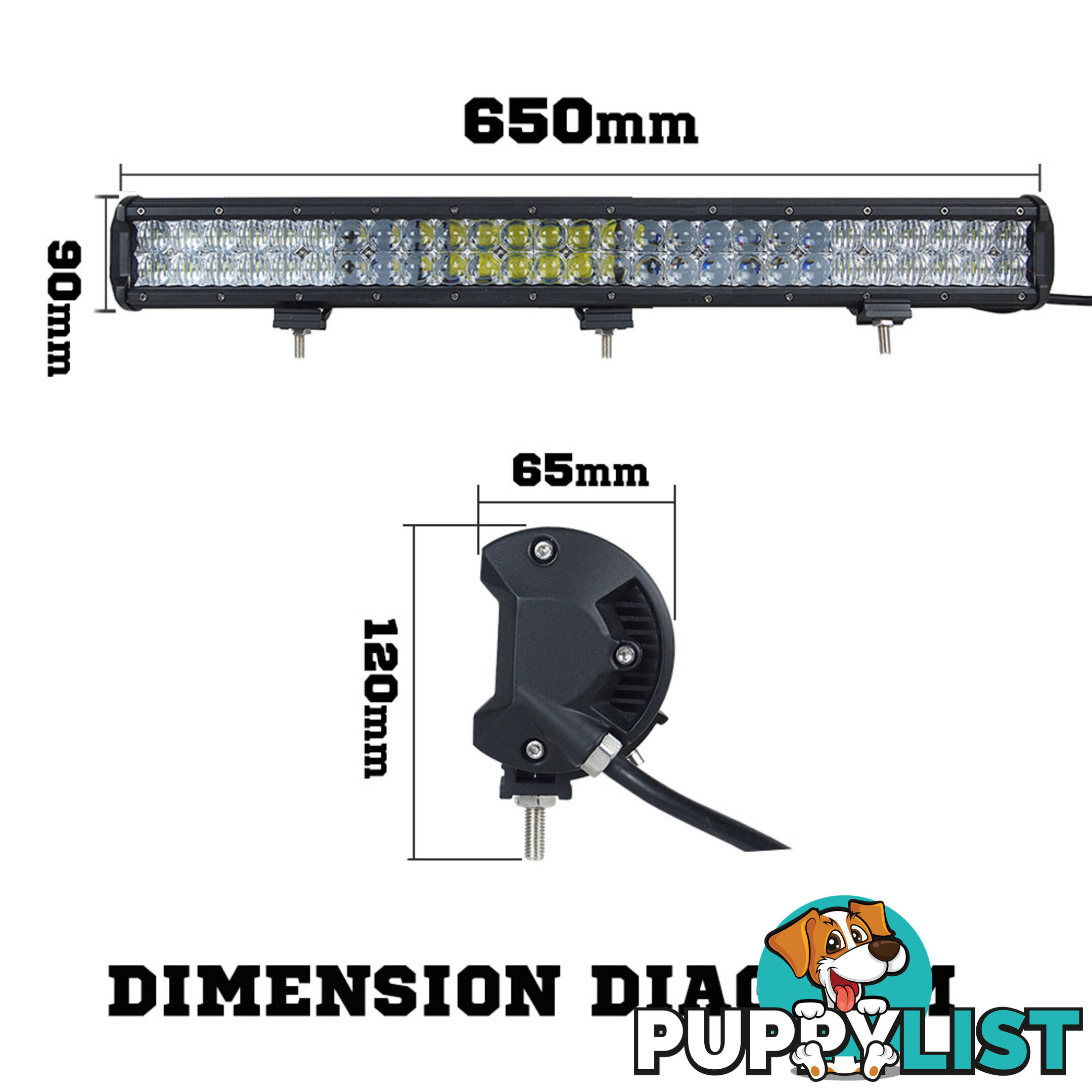 Osram 26inch 378W 5D Lens LED Light Bar Flood Spot Combo Work Lamp SUV ATV 4WD