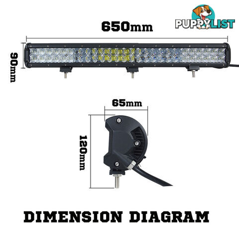 Osram 26inch 378W 5D Lens LED Light Bar Flood Spot Combo Work Lamp SUV ATV 4WD