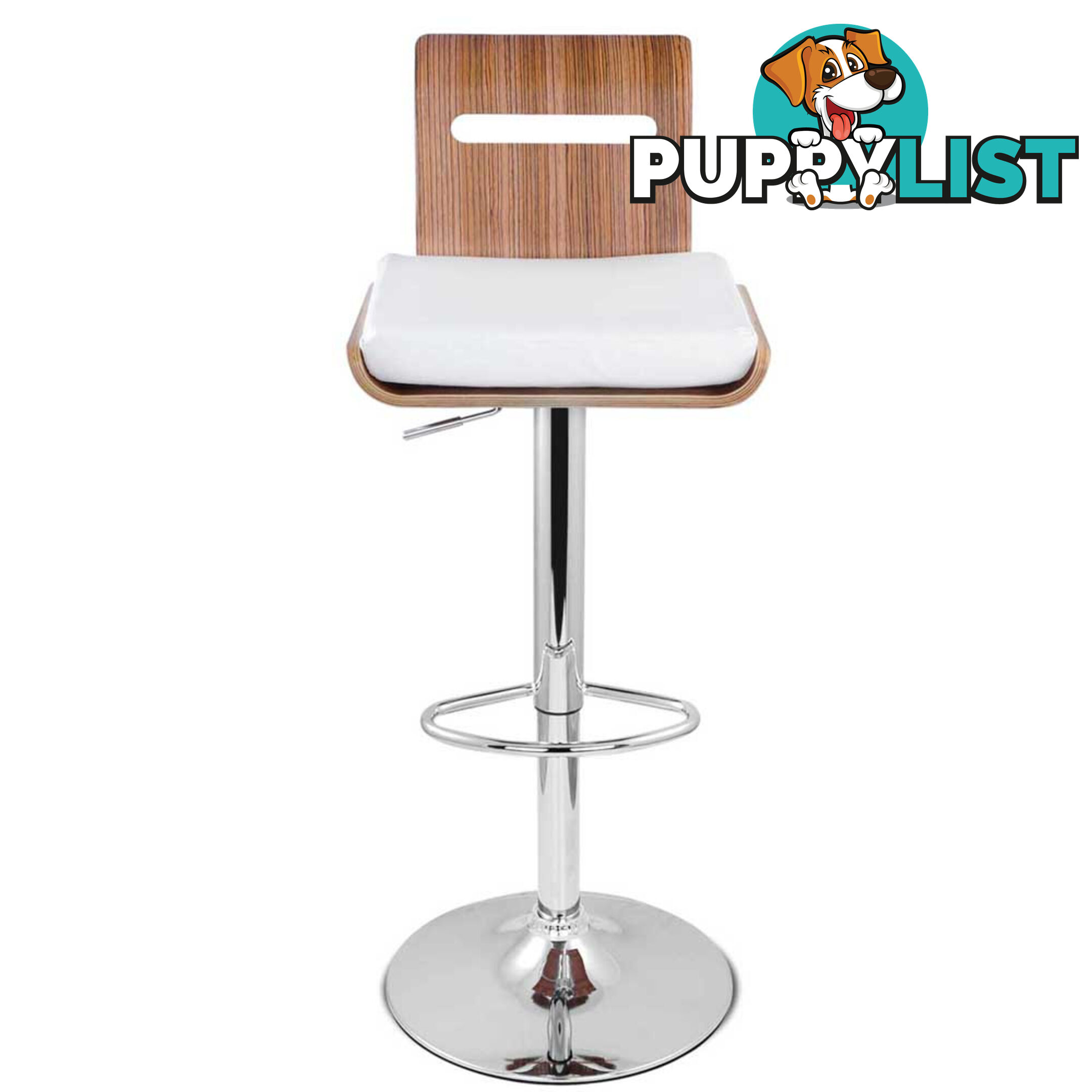 Set of 2 Wooden Bar Stools