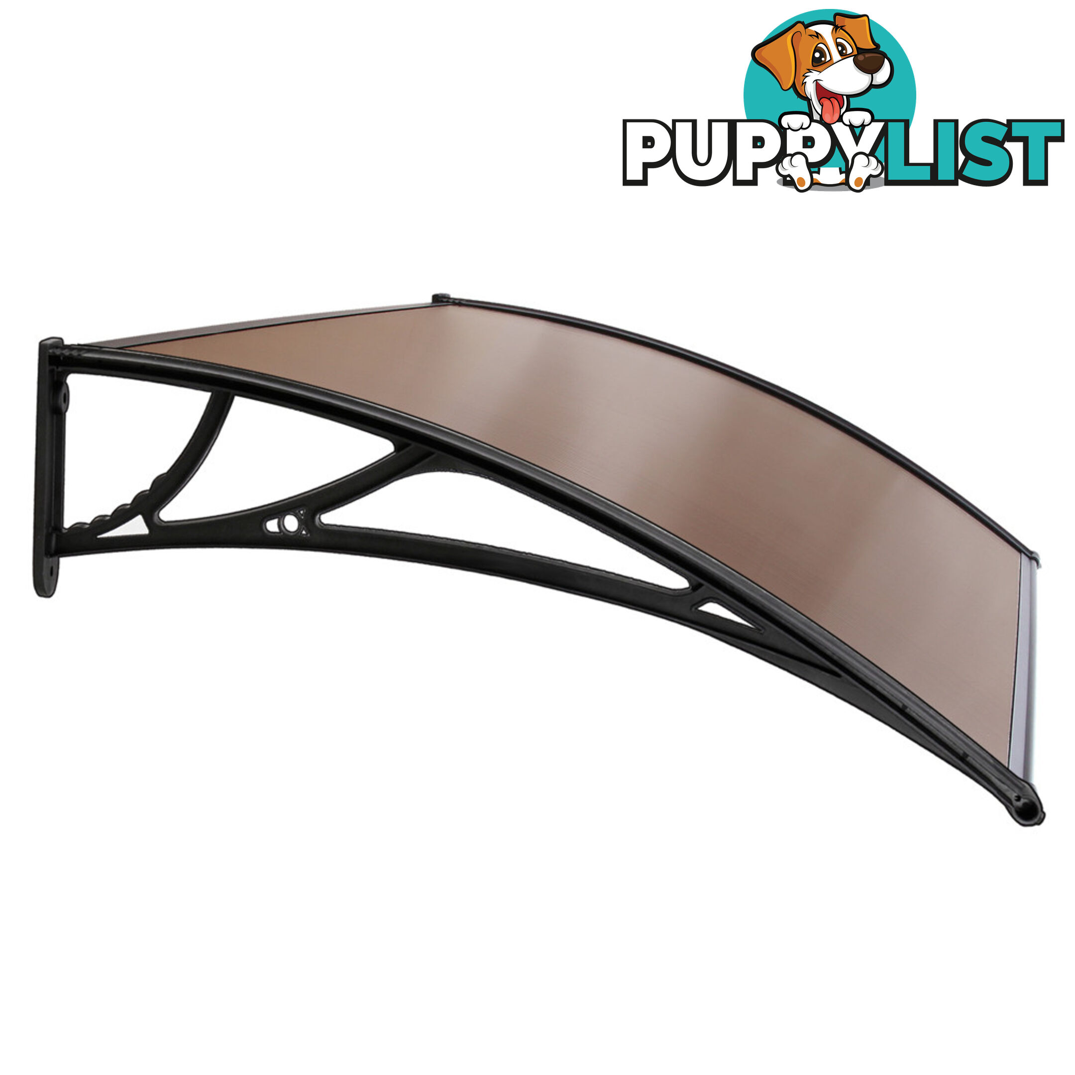 DIY Window Door Awning Cover Brown 100 x 200cm