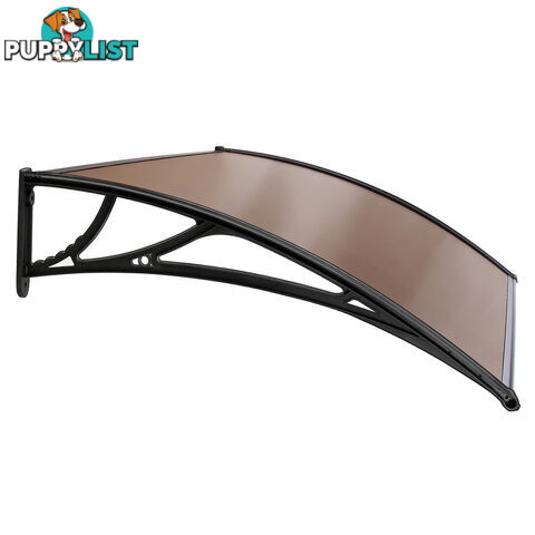 DIY Window Door Awning Cover Brown 100 x 200cm