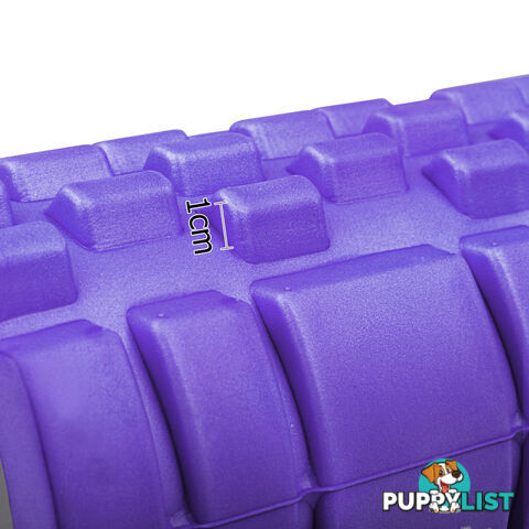 Yoga Gym Pilates EVA Stick Foam Roller Blue 90 x 15cm