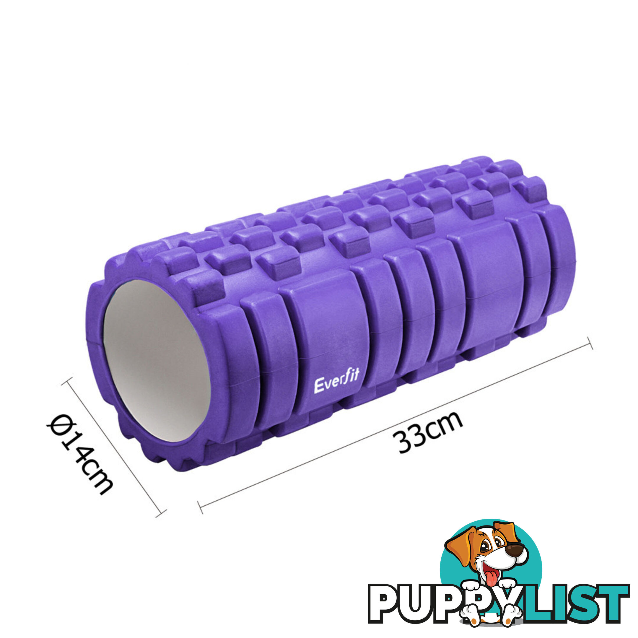 Yoga Gym Pilates EVA Stick Foam Roller Blue 90 x 15cm