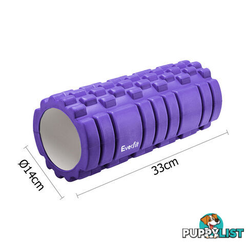 Yoga Gym Pilates EVA Stick Foam Roller Blue 90 x 15cm