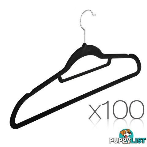 100 Pack Velvet Hangers with Tie Bar