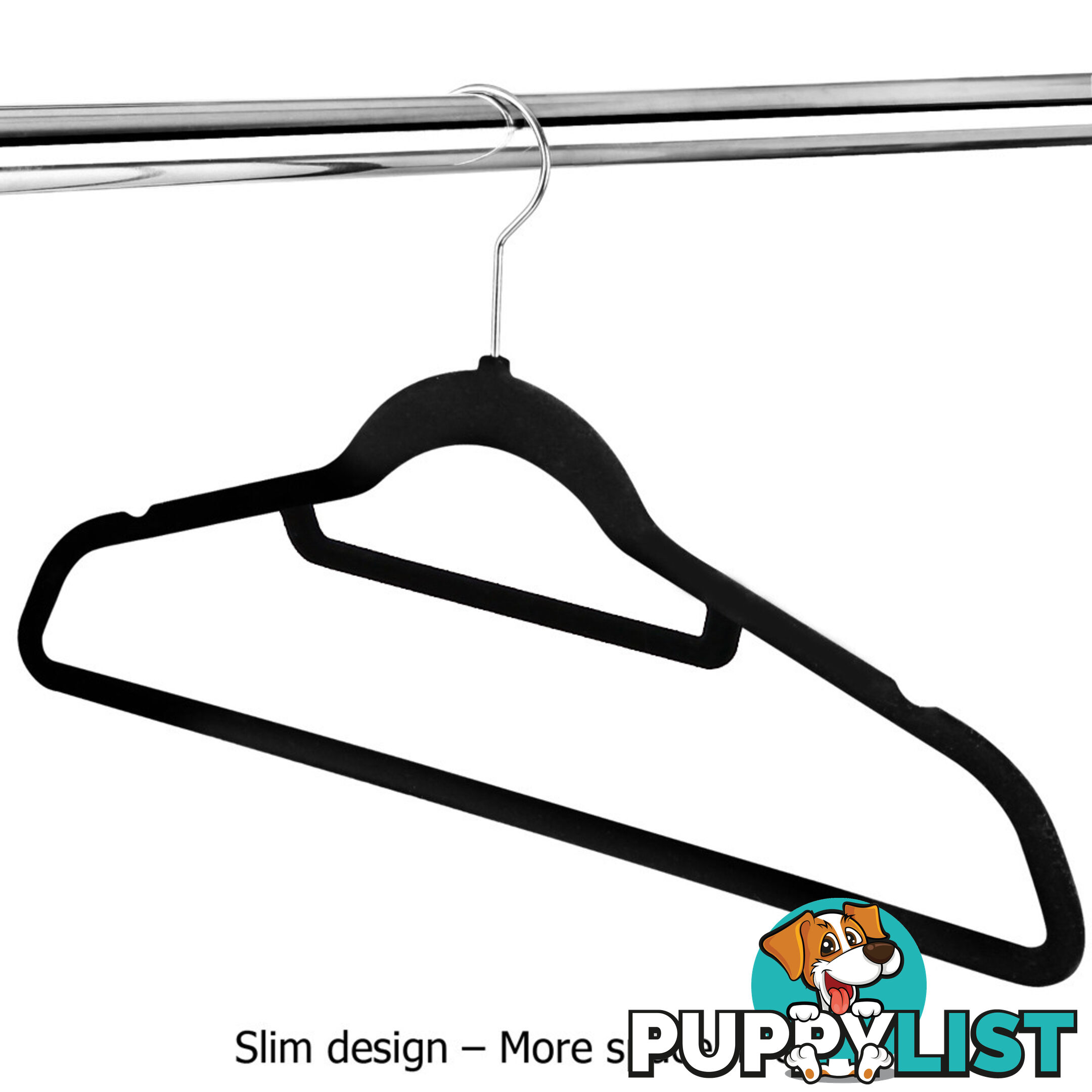 50 Pack Velvet Hangers with Tie Bar