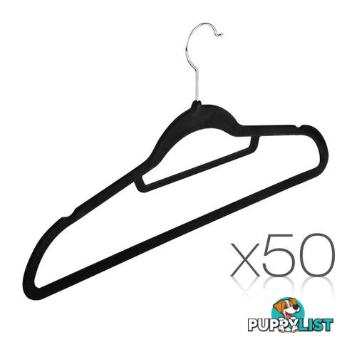 50 Pack Velvet Hangers with Tie Bar