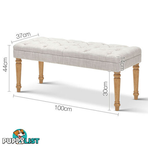 Seat Footstool Bench Stool - Grey